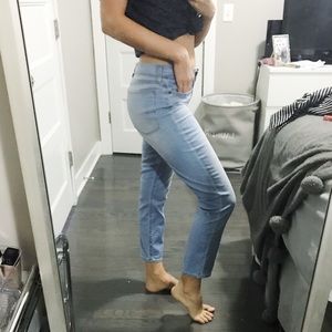 Mid rise skinny jeans